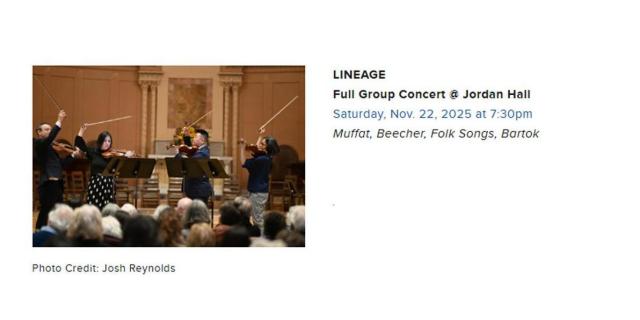 LINEAGE@ JORDAN HALL