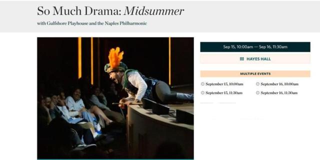 Midsummer with Gulfshore Playhouse and the Naples Philharmonic