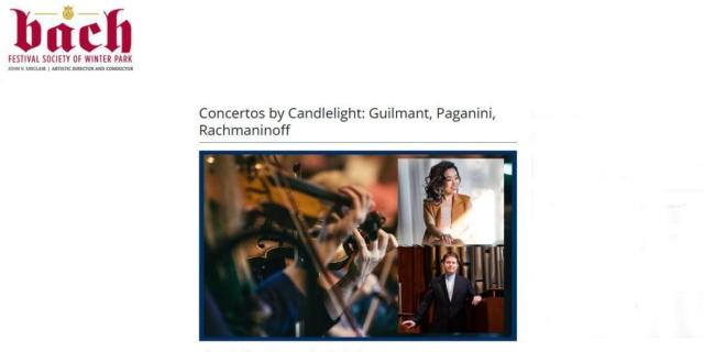 Concertos by Candlelight: Guilmant, Paganini, Rachmaninoff