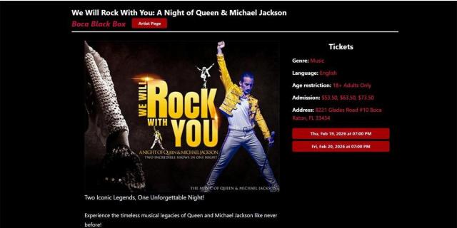 We Will Rock With You: A Night of Queen & Michael Jackson