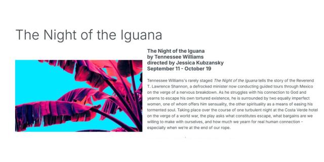 The Night of the Iguana by Tennessee Williams