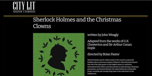 Sherlock Holmes and the Christmas Clowns - Written by John Weagly