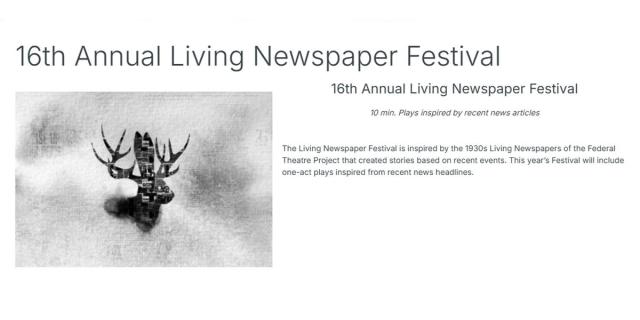 16th Annual Living Newspaper Festival