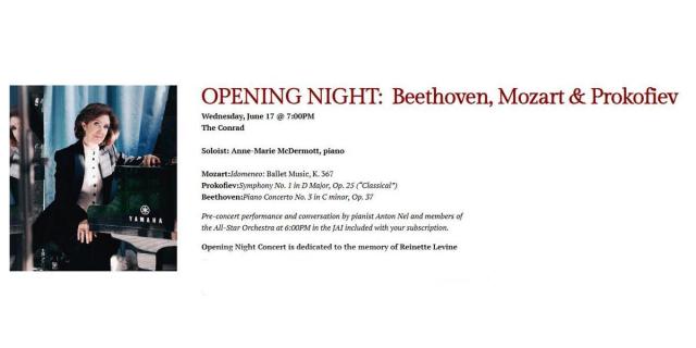 OPENING NIGHT:  Beethoven, Mozart & Prokofiev