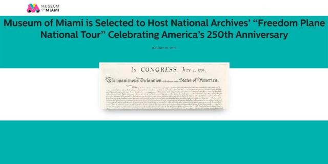Freedom Plane National Tour: Documents That Forged A Nation