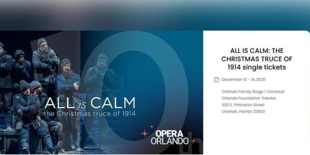 ALL IS CALM: THE CHRISTMAS TRUCE OF 1914 - FREE EVENT