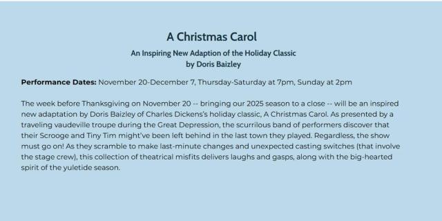 A Christmas Carol - Provincetown