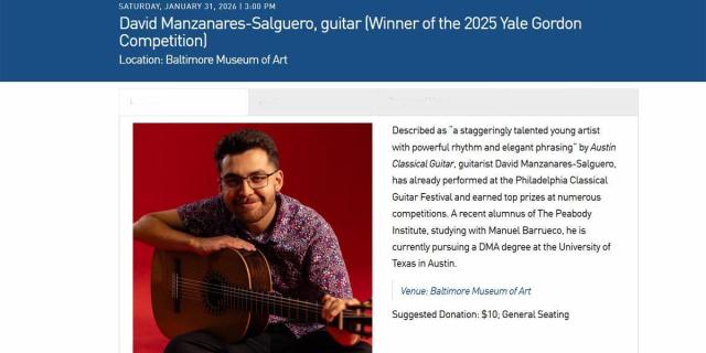 David Manzanares-Salguero, guitar