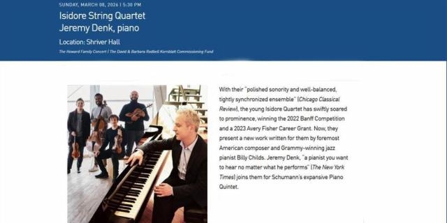Isidore String Quartet  - Jeremy Denk, piano
