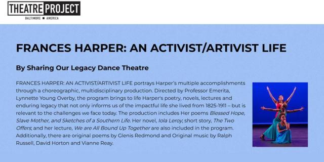 FRANCES HARPER: AN ACTIVIST/ARTIVIST LIFE